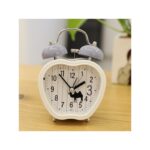 ⁦ساعة منبه أنالوج بتصميم شكل تفاحة لون أبيض وبنفسجي⁩ - الصورة ⁦4⁩