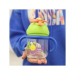 ⁦كأس بلاستيك مع مصاصة بتصميم Good Luck بمقابض أزرق سعة 260 مل⁩ - الصورة ⁦3⁩