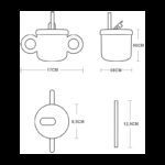 ⁦كأس بلاستيك بمصاصة مع غطاء سيلكون أصفر بمقابض لون زهري سعة 240 مل⁩ - الصورة ⁦5⁩