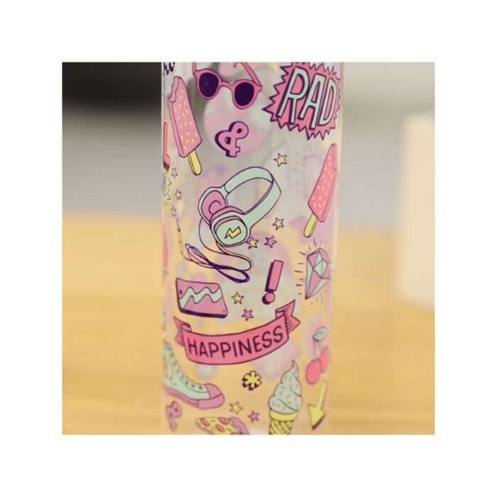 ⁦مطرة بلاستيك بغطاء معدني بتصميم رسومات سعة 450 مل⁩ - الصورة ⁦2⁩