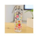 مطرة بلاستيك بغطاء معدني بتصميم رسومات سعة 450 مل