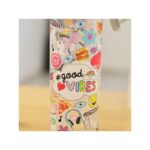 ⁦مطرة بلاستيك بغطاء معدني بتصميم رسومات سعة 450 مل⁩ - الصورة ⁦3⁩