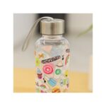 ⁦مطرة بلاستيك بغطاء معدني بتصميم رسومات سعة 450 مل⁩ - الصورة ⁦4⁩