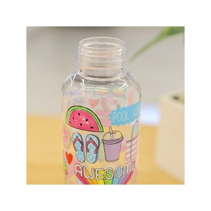 ⁦مطرة بلاستيك بغطاء معدني بتصميم رسومات سعة 450 مل⁩ - الصورة ⁦2⁩