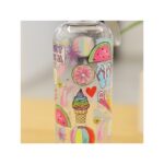 ⁦مطرة بلاستيك بغطاء معدني بتصميم رسومات سعة 450 مل⁩ - الصورة ⁦3⁩