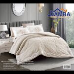 طقم لحاف شتوي (4 قطع) بالحجم المفرد ونص موديل اسطنبول ISTSANBUL-03 لون أوف وايت