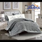 طقم لحاف شتوي (4 قطع) بالحجم المفرد والنصف موديل اسطنبول ISTSANBUL-04 لون رمادي