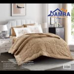 طقم لحاف شتوي (6 قطع) بالحجم المجوز موديل اسطنبول ISTSANBUL-05 لون بيج