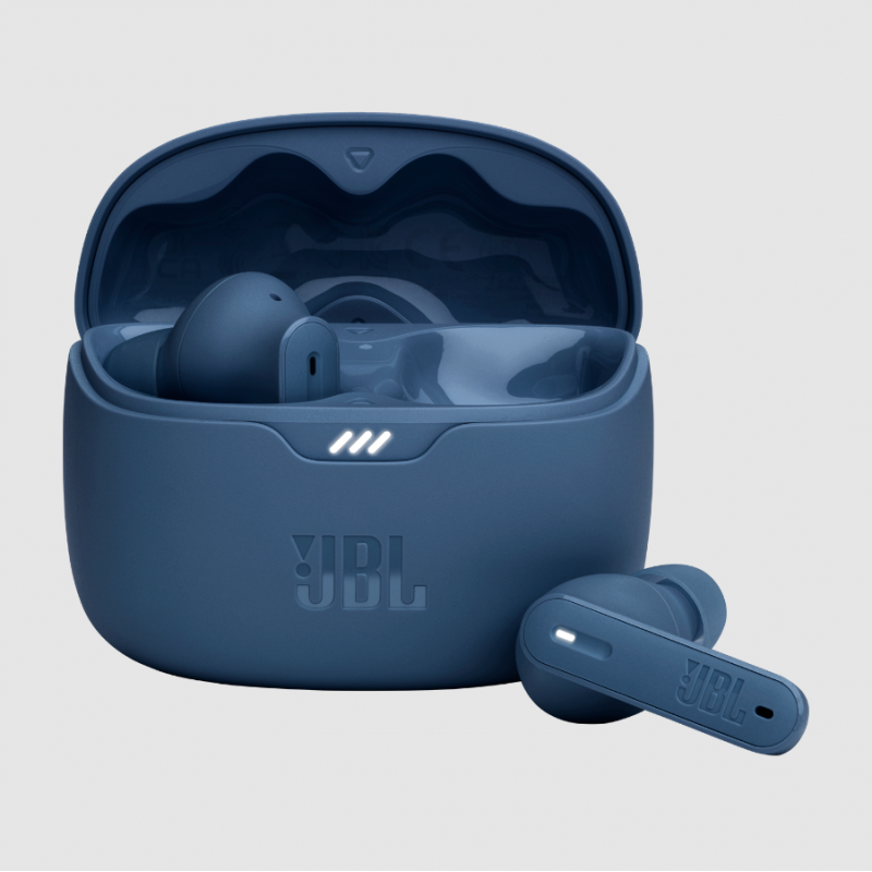 ⁦JBL Tune Beam earbuds-سماعة ايربودز من جى بى ال لون أزرق⁩ - الصورة ⁦1⁩