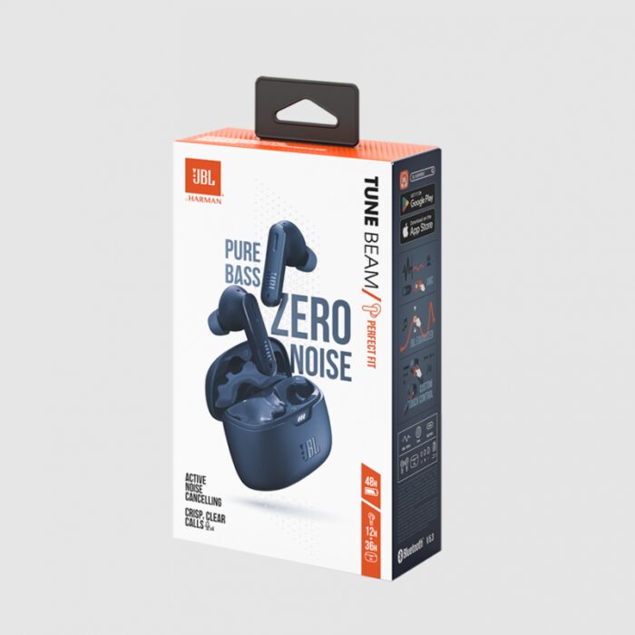 ⁦JBL Tune Beam earbuds-سماعة ايربودز من جى بى ال لون أزرق⁩ - الصورة ⁦2⁩