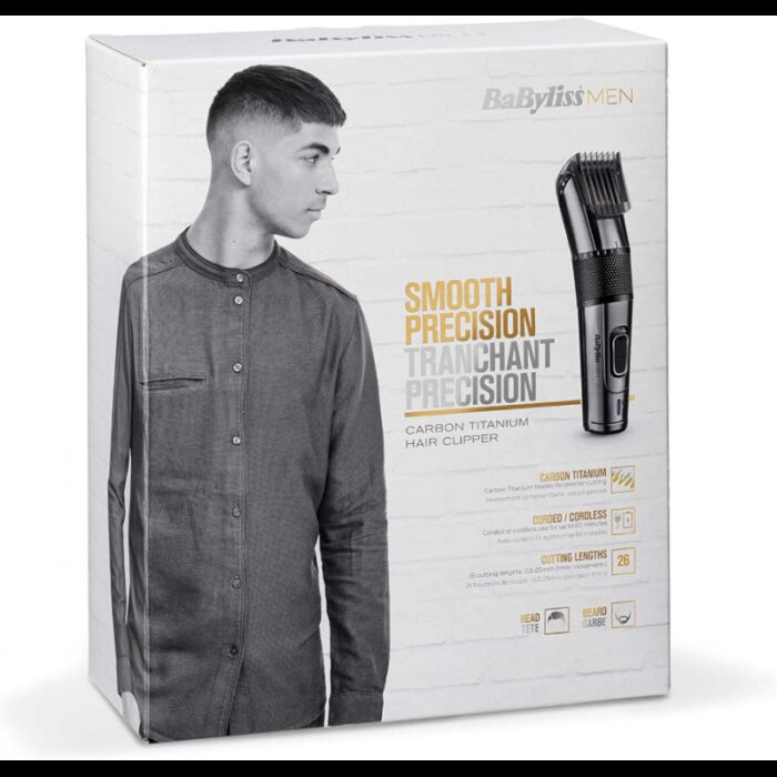 ⁦Babyliss Hair clipper Smooth Precision E978E-ماكنة حلاقة شحن رجالية من بيبي ليس-⁩ - الصورة ⁦9⁩