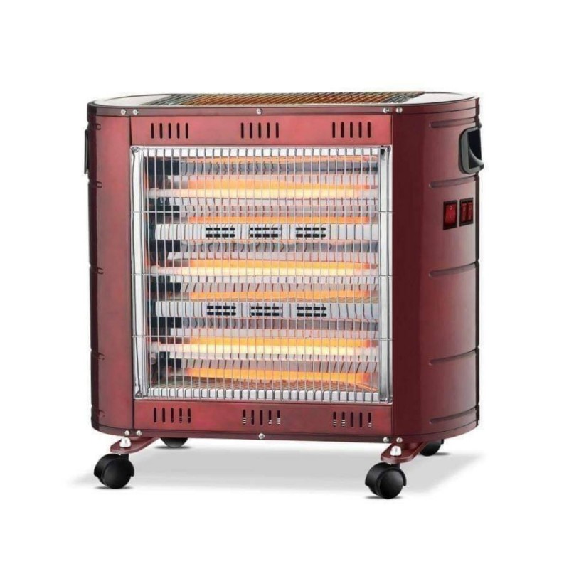 ⁦صوبة كهرباء 5 أعمدة من يونيفيرسال 2400 واط لون أحمر⁩ - الصورة ⁦1⁩