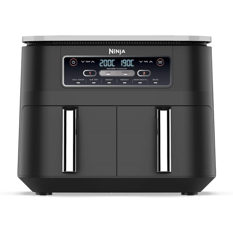 ⁦Ninja Foodi Dual Zone Air Fryer- AF300EU-مقلى هوائي من نينجا بجارورين سعة 7.6 لتر⁩ - الصورة ⁦1⁩