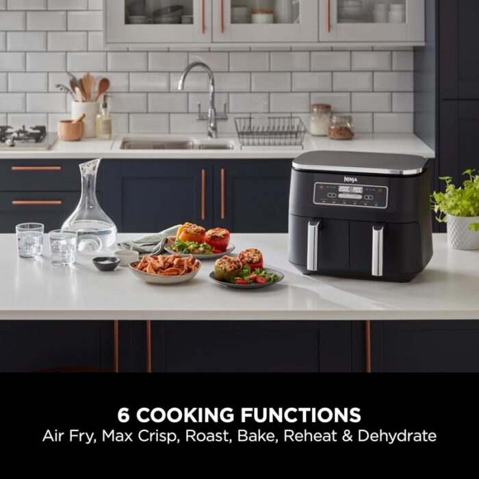 ⁦Ninja Foodi Dual Zone Air Fryer- AF300EU-مقلى هوائي من نينجا بجارورين سعة 7.6 لتر⁩ - الصورة ⁦3⁩