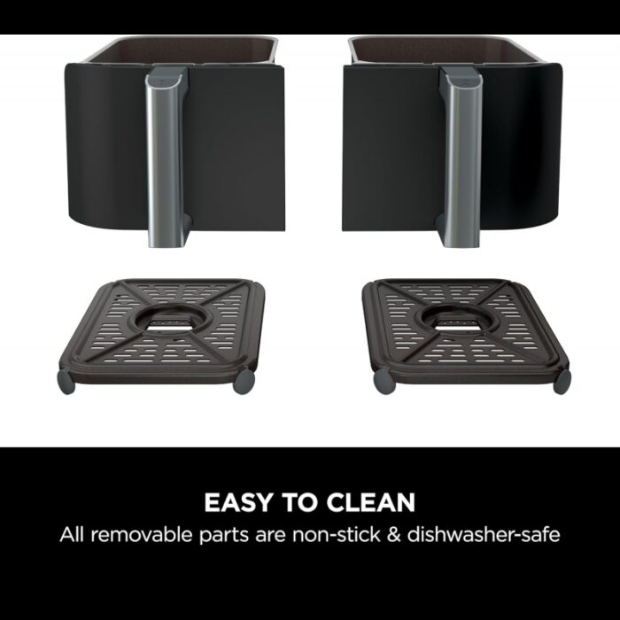 ⁦Ninja Foodi Dual Zone Air Fryer- AF300EU-مقلى هوائي من نينجا بجارورين سعة 7.6 لتر⁩ - الصورة ⁦10⁩