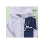 جاكيت مبطن مع طاقية للنساء لون سكني من Sami Boutique