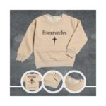 بلوزة فوتر مُبطنة للأطفال لون بيج فاتح