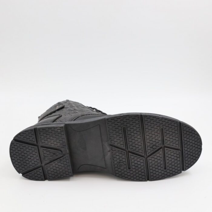 ⁦بسطار جلد ساق طويل للرجال لون أسود⁩ - الصورة ⁦6⁩