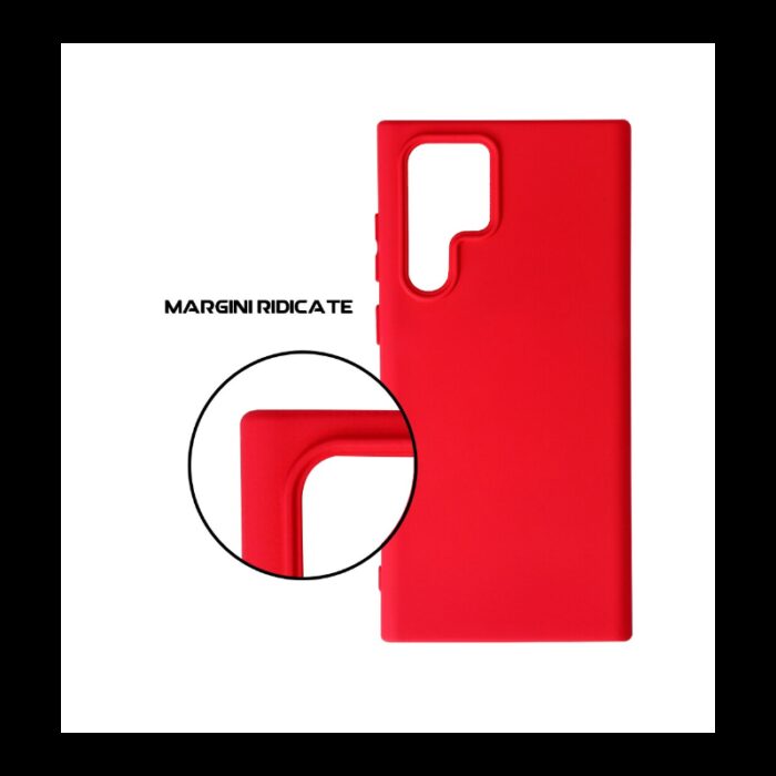 ⁦Samsung S22 Ultra Silicon Case - Red⁩ - الصورة ⁦4⁩