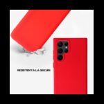 ⁦Samsung S23 Ultra Silicon Case - Red⁩ - الصورة ⁦2⁩