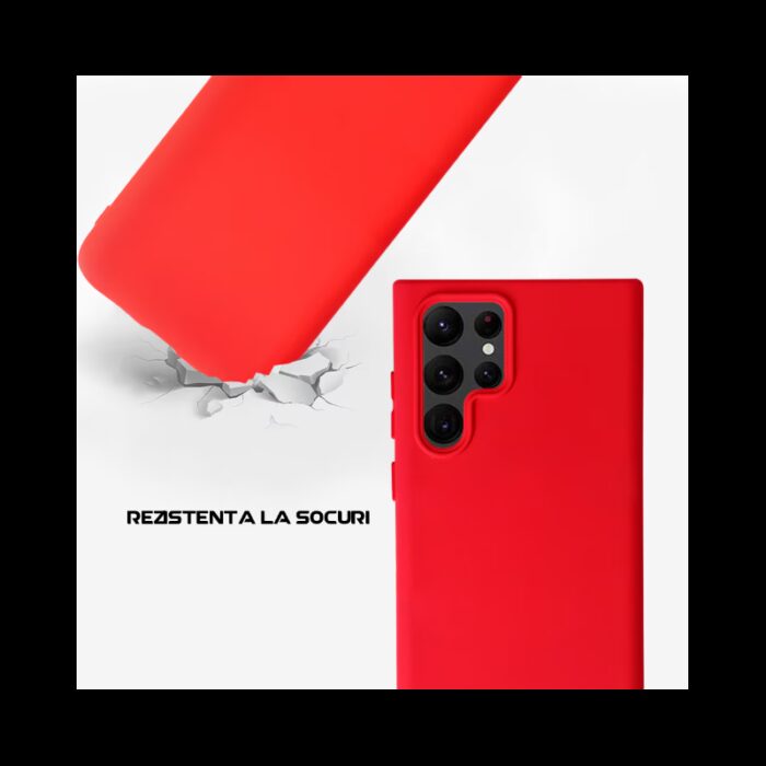 ⁦Samsung S23 Ultra Silicon Case - Red⁩ - الصورة ⁦2⁩