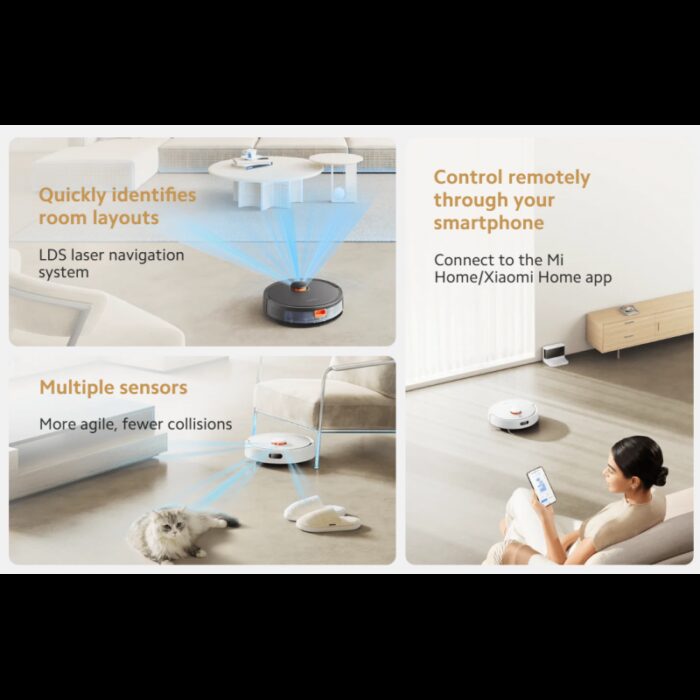 ⁦مكنسة ريبورت اس 20 تعمل بالشحن من شاومي لون اسود-Xiaomi Robot Vacuum S20 -Black⁩ - الصورة ⁦6⁩