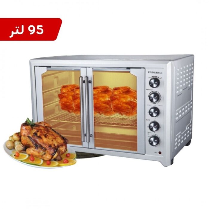 ⁦فرن وشواية كهرباء ببابين من ينيفيرسال بلس حجم 95 لتر⁩ - الصورة ⁦2⁩