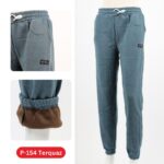 بنطلون فليز أرجل مطاطية للنساء لون تركواز