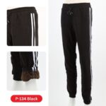 بنطلون رياضي مبطن فرو  للنساء لون أسود