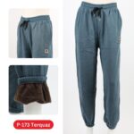 بنطلون فيليز مبطن بأرجل مطاطية للنساء لون تركواز