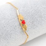 سوار ذهبي بتصميم عصفوران