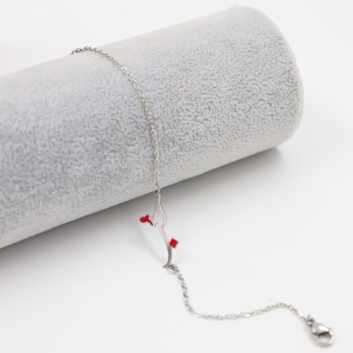 ⁦سوار فضي بتصميم حب⁩ - الصورة ⁦2⁩