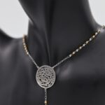 سلسال فضي بتصميم سورة الفلق مع لفظ الجلالة