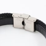 ⁦سوار جلد طبقتين لون أسود⁩ - الصورة ⁦5⁩