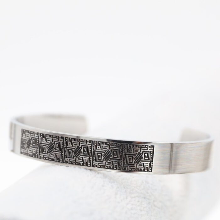 ⁦سوار فضي بتصميم فلسطين⁩ - الصورة ⁦2⁩