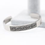 ⁦سوار فضي بتصميم فلسطين⁩ - الصورة ⁦3⁩