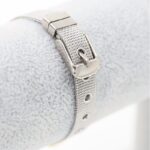 ⁦سوار فضي بتصميم دمت لي شيئأً جميلاً لا يتنهي⁩ - الصورة ⁦6⁩