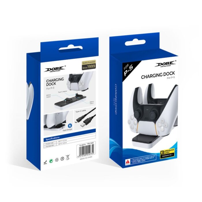 ⁦DUAL CHARGING PS5 TP5-0505 ماركة DOBE شاحن ثنائي ليد البلاي ستيشن 5⁩ - الصورة ⁦2⁩