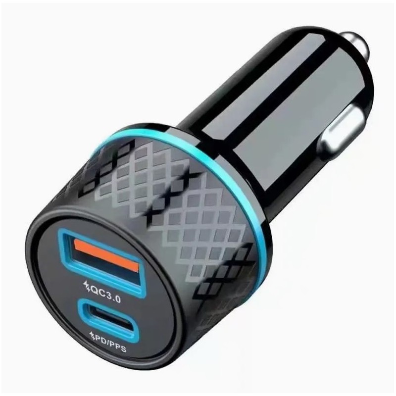 1033753789_67dc75c5c2a0e شاحن سيارة سريع مدخل تايب سي ومدخل يو اس بي 38 واط - الصورة 1