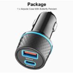 ⁦شاحن سيارة سريع مدخل تايب سي ومدخل يو اس بي 38 واط⁩ - الصورة ⁦2⁩