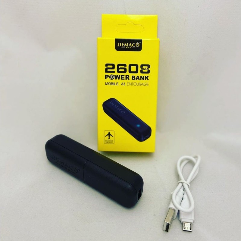 ⁦باور بانك 2600 ملي امبير لون اسود⁩ - الصورة ⁦1⁩