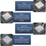 معجون حراري لمعالج الحاسوب grey cpu قطعة واحدة