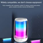 ⁦مكبرات بلوتوث لا سلكية بإضاءة led rgb المميز مع 11 وضع اضاءة وصوت ستيريو وبطاقة tf⁩ - الصورة ⁦3⁩