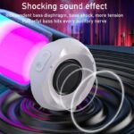 ⁦مكبرات بلوتوث لا سلكية بإضاءة led rgb المميز مع 11 وضع اضاءة وصوت ستيريو وبطاقة tf⁩ - الصورة ⁦4⁩