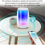 ⁦مكبرات بلوتوث لا سلكية بإضاءة led rgb المميز مع 11 وضع اضاءة وصوت ستيريو وبطاقة tf⁩ - الصورة ⁦6⁩