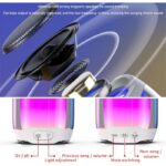 ⁦مكبرات بلوتوث لا سلكية بإضاءة led rgb المميز مع 11 وضع اضاءة وصوت ستيريو وبطاقة tf⁩ - الصورة ⁦7⁩