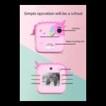 ⁦كاميرا أطفال طابعه بتصميم يونيكورن لون زهري⁩ - الصورة ⁦4⁩