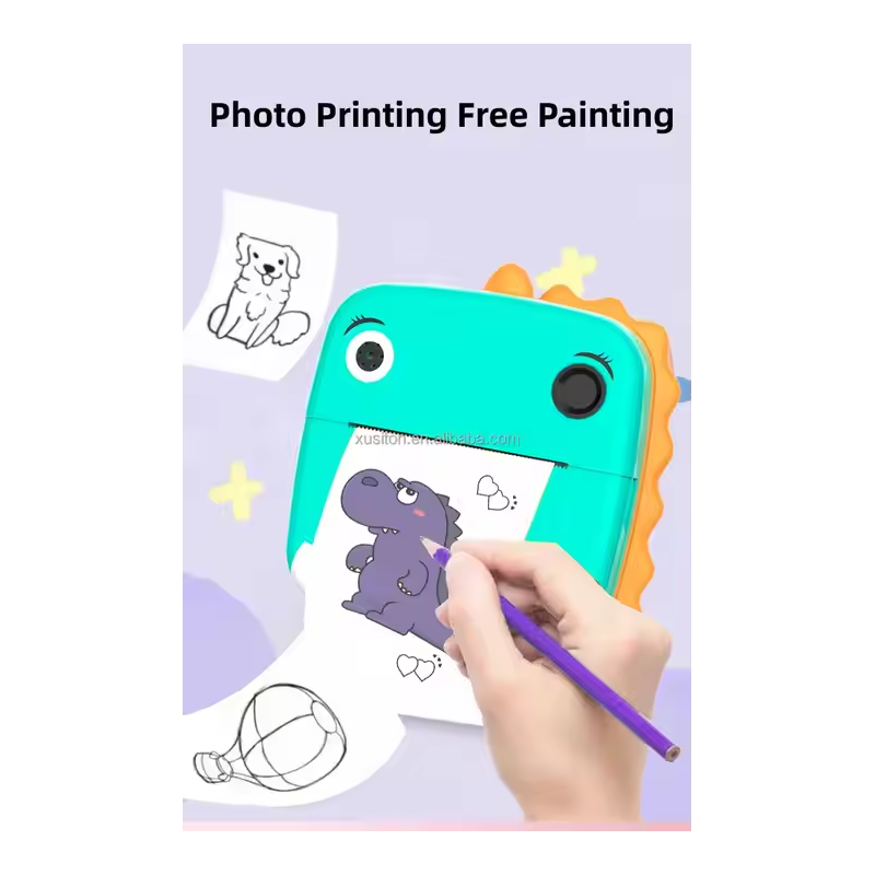 ⁦كاميرا أطفال طابفعة بتصميم كرتون لون اخضر⁩ - الصورة ⁦1⁩