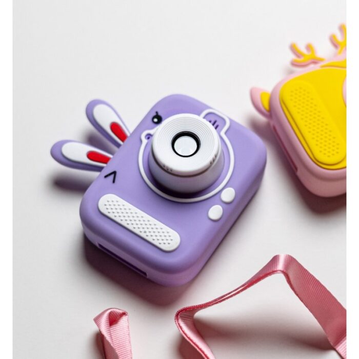 ⁦كاميرا أطفال بتصميم أرنب لون بنفسجي⁩ - الصورة ⁦2⁩