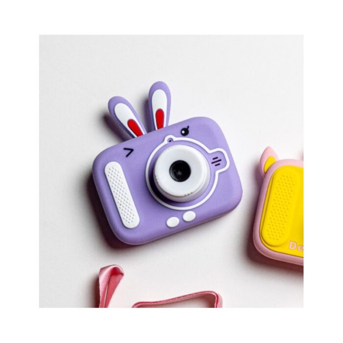⁦كاميرا أطفال بتصميم أرنب لون بنفسجي⁩ - الصورة ⁦3⁩